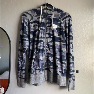 Nike camouflage zip up hoodie